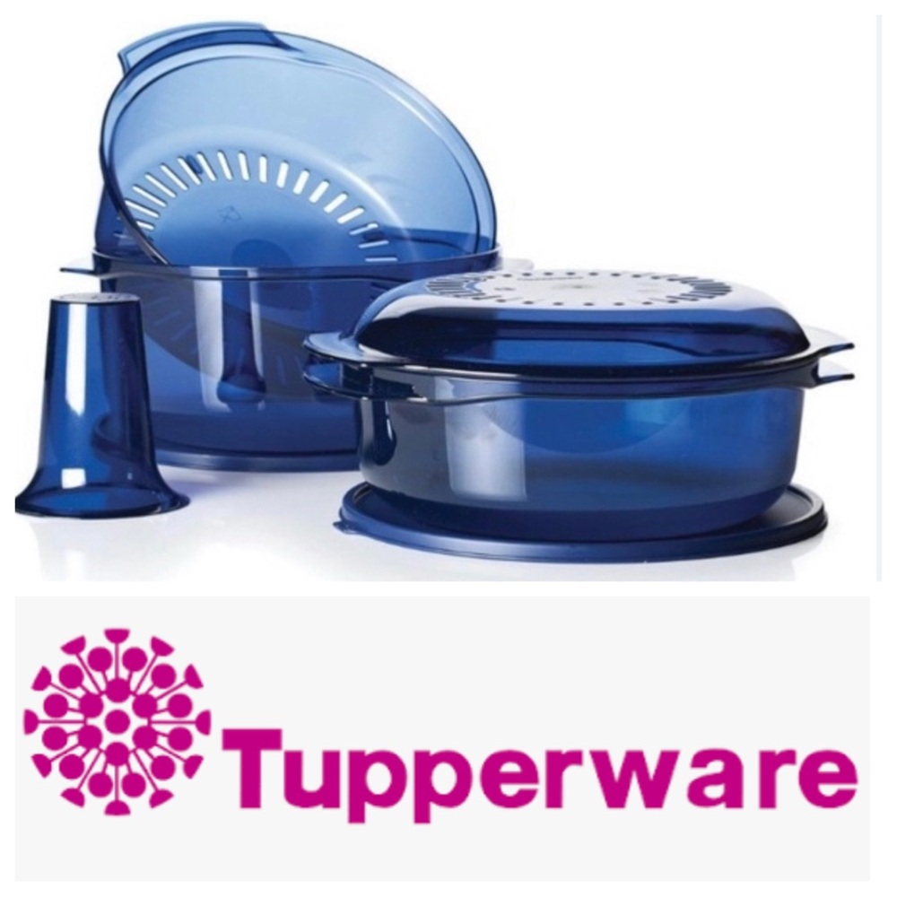 Tupperware Blue Steamer Stack Cooker Set